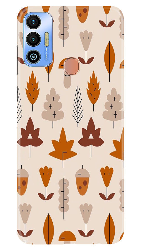 Leaf Pattern Art Mobile Back Case for Tecno Spark 7T (Design - 132) Leaf Pattern Art Case for Tecno Spark 7T (Design - 132)