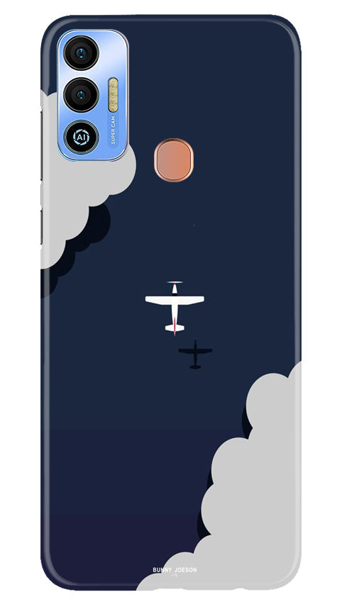 Clouds Plane Mobile Back Case for Tecno Spark 7T (Design - 165) Clouds Plane Case for Tecno Spark 7T (Design - 165)