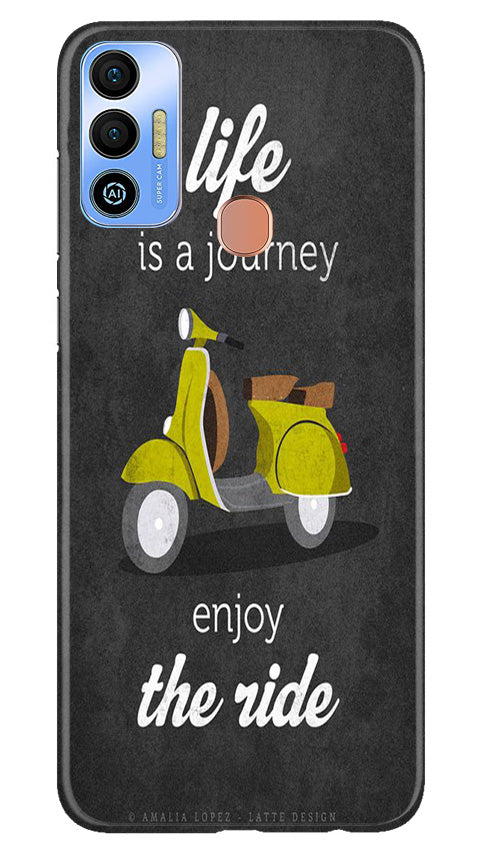 Vintage Scooter Mobile Back Case for Tecno Spark 7T (Design - 229) Vintage Scooter Case for Tecno Spark 7T (Design No. 229)