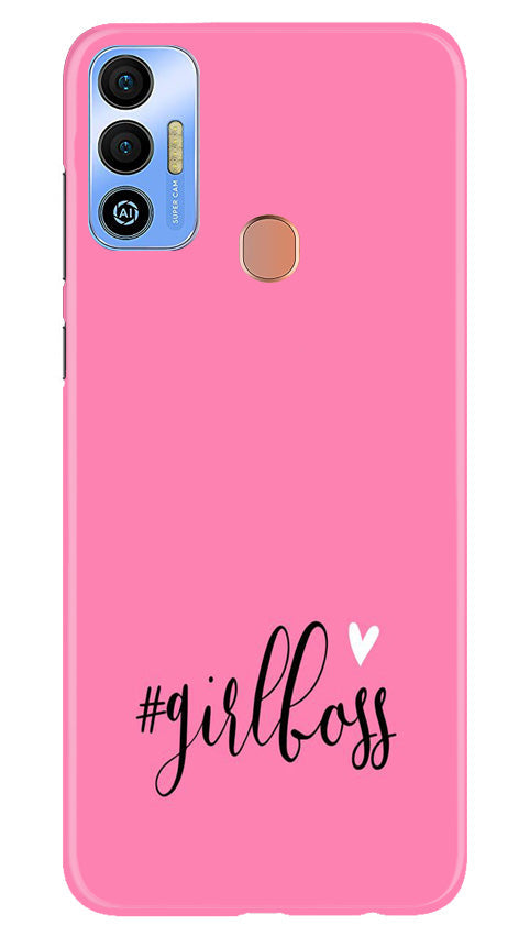Girl Boss Black Mobile Back Case for Tecno Spark 7T (Design - 237) Girl Boss Black Case for Tecno Spark 7T (Design No. 237)