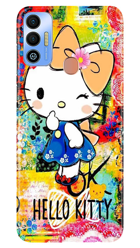 Hello Kitty Mobile Back Case for Tecno Spark 7T (Design - 321) Hello Kitty Mobile Back Case for Tecno Spark 7T (Design - 321)