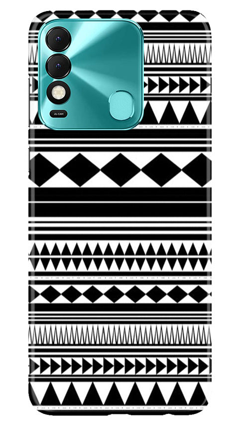 Black white Pattern Mobile Back Case for Tecno Spark 8 (Design - 5) Black white Pattern Case for Tecno Spark 8