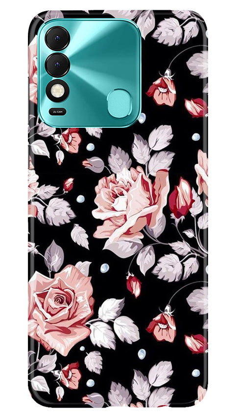 Pink rose Mobile Back Case for Tecno Spark 8 (Design - 12) Pink rose Case for Tecno Spark 8