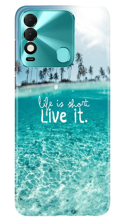 Life is short live it Mobile Back Case for Tecno Spark 8 (Design - 45) Life is short live it Case for Tecno Spark 8