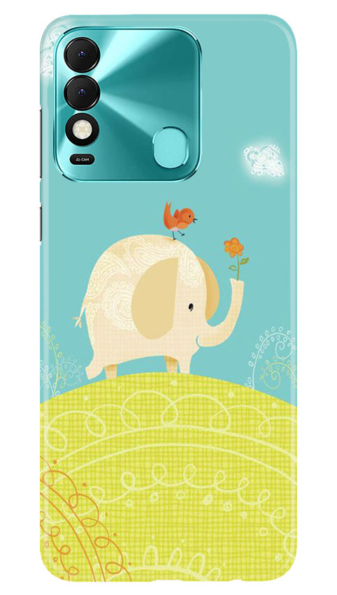 Elephant Painting Mobile Back Case for Tecno Spark 8 (Design - 46) Elephant Painting Case for Tecno Spark 8