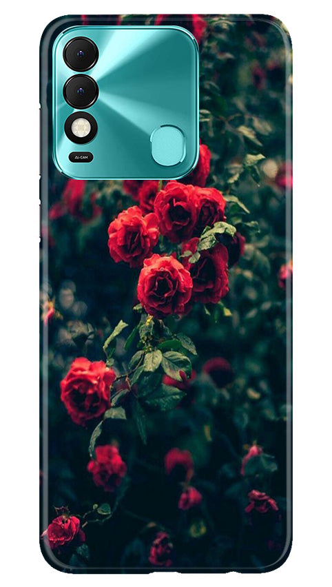 Red Rose Mobile Back Case for Tecno Spark 8 (Design - 66) Red Rose Case for Tecno Spark 8