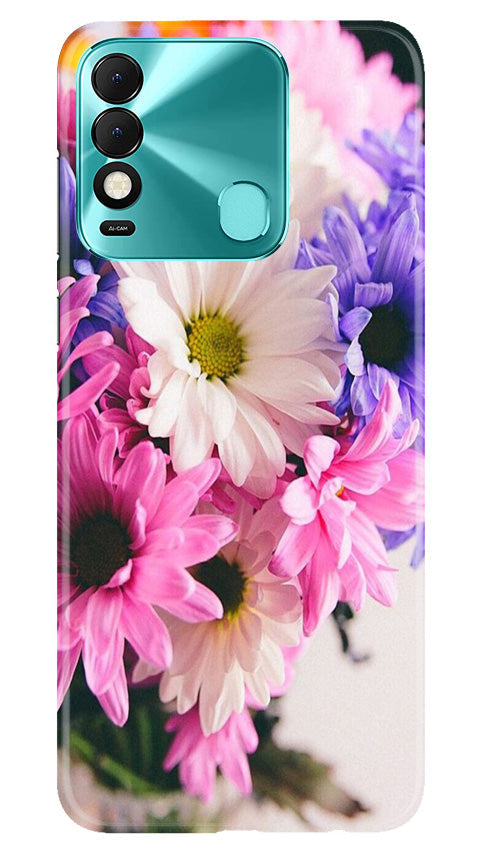 Coloful Daisy Mobile Back Case for Tecno Spark 8 (Design - 73) Coloful Daisy Case for Tecno Spark 8