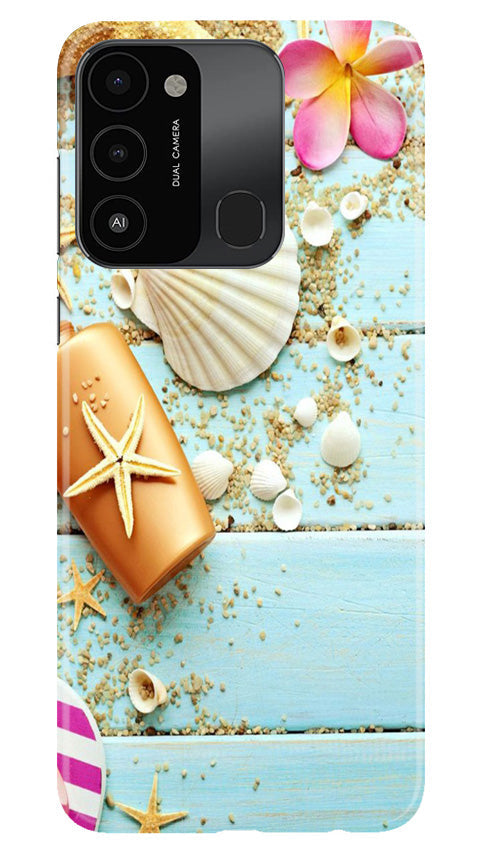 Sea Shells Mobile Back Case for Tecno Spark 8C (Design - 63) Sea Shells Case for Tecno Spark 8C