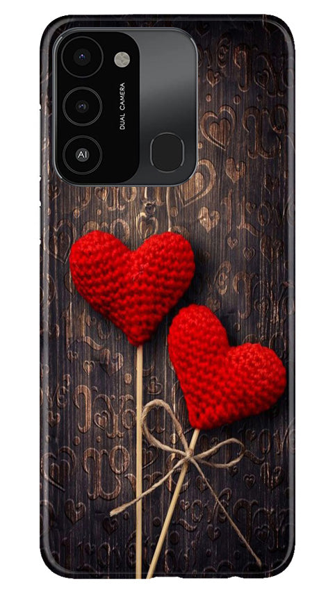 Red Hearts Mobile Back Case for Tecno Spark 8C (Design - 80) Red Hearts Case for Tecno Spark 8C