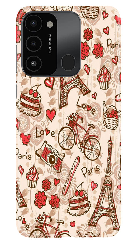 Love Paris Mobile Back Case for Tecno Spark 8C (Design - 103) Love Paris Case for Tecno Spark 8C (Design - 103)