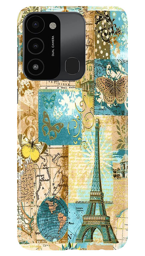 Travel Eiffel Tower Mobile Back Case for Tecno Spark 8C (Design - 175) Travel Eiffel Tower Case for Tecno Spark 8C (Design No. 175)