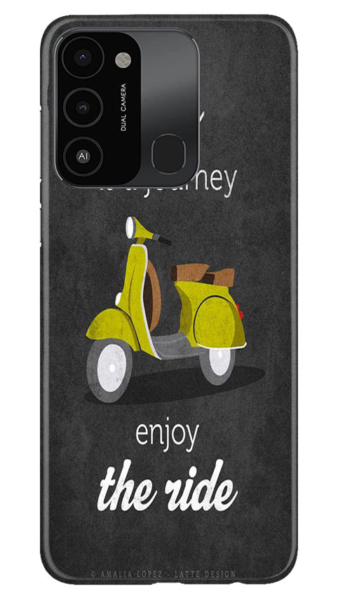 Vintage Scooter Mobile Back Case for Tecno Spark 8C (Design - 229) Vintage Scooter Case for Tecno Spark 8C (Design No. 229)