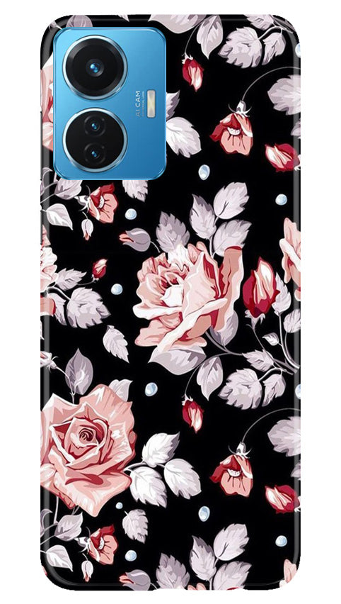 Pink rose Mobile Back Case for Vivo T1 44W (Design - 12) Pink rose Case for Vivo T1 44W