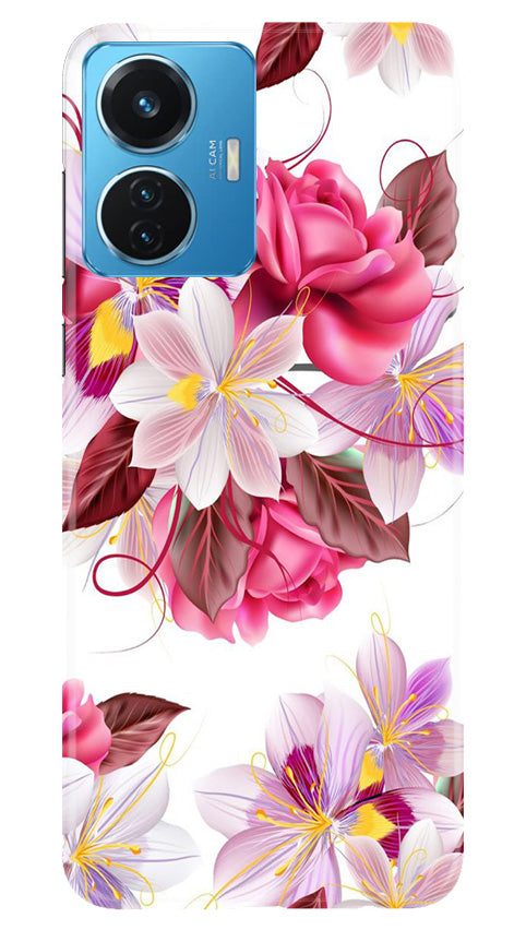 Beautiful flowers Mobile Back Case for Vivo T1 44W (Design - 23) Beautiful flowers Case for Vivo T1 44W
