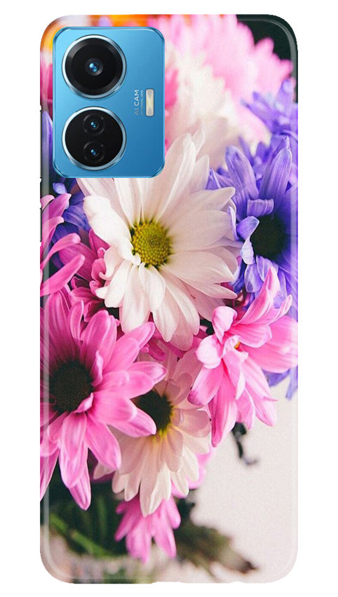 Coloful Daisy Mobile Back Case for Vivo T1 44W (Design - 73) Coloful Daisy Case for Vivo T1 44W