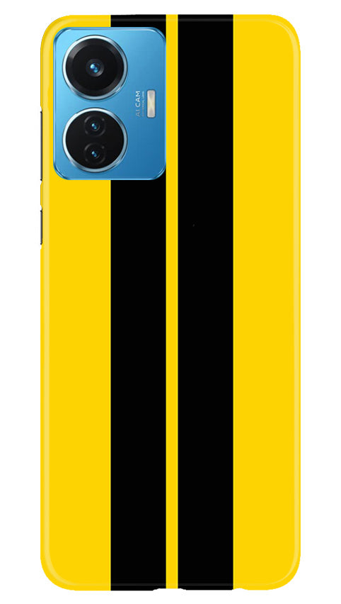 Black Yellow Pattern Mobile Back Case for Vivo T1 44W (Design - 336) Black Yellow Pattern Mobile Back Case for Vivo T1 44W (Design - 336)