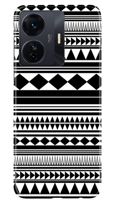 Black white Pattern Mobile Back Case for Vivo IQOO Z6 5G (Design - 5) Black white Pattern Case for Vivo IQOO Z6 5G