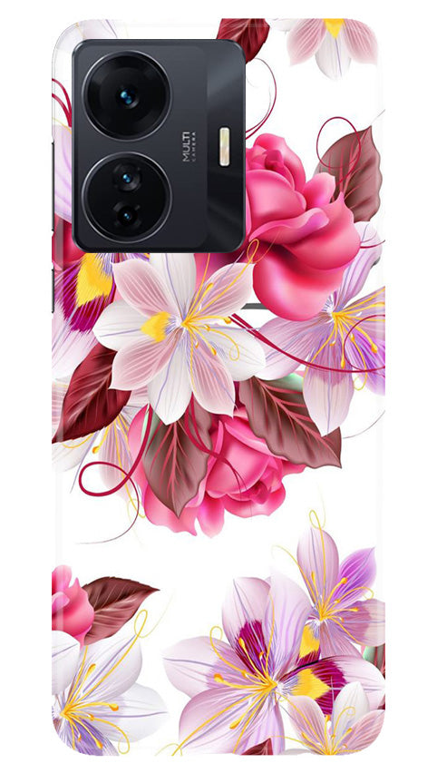 Beautiful flowers Mobile Back Case for Vivo IQOO Z6 5G (Design - 23) Beautiful flowers Case for Vivo IQOO Z6 5G