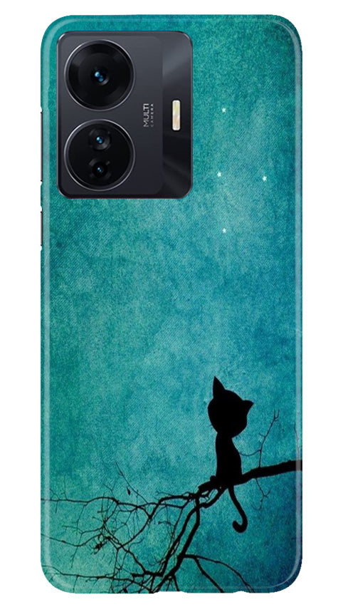 Moon cat Mobile Back Case for Vivo IQOO Z6 5G (Design - 70) Moon cat Case for Vivo IQOO Z6 5G