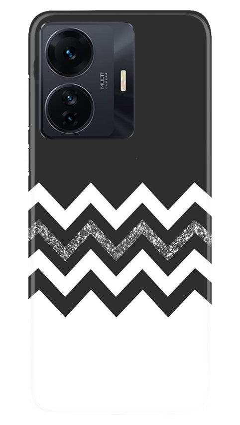 Black white Pattern2Mobile Back Case for Vivo IQOO Z6 5G (Design - 83) Black white Pattern2Case for Vivo IQOO Z6 5G