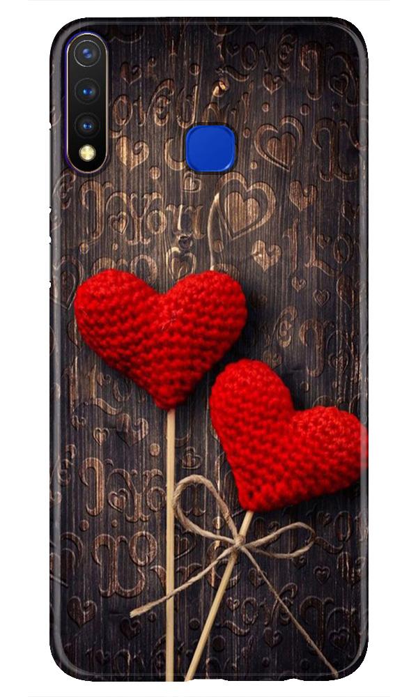 Red Hearts Mobile Back Case for Vivo Y19 (Design - 80) Red Hearts Case for Vivo Y19