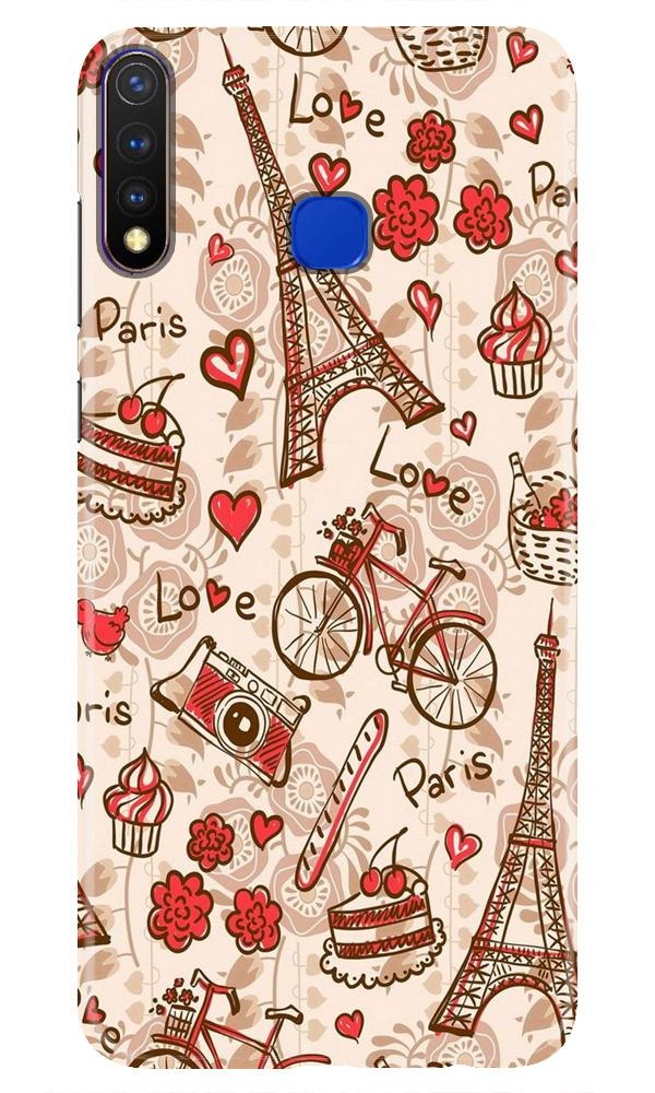 Love Paris Mobile Back Case for Vivo U20 (Design - 103) Love Paris Case for Vivo U20 (Design - 103)