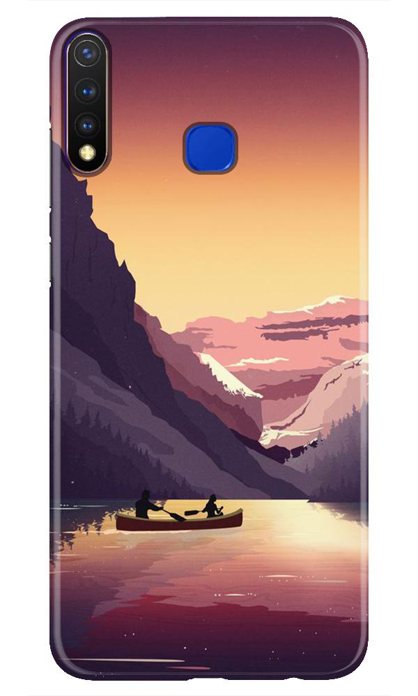 Mountains Boat Mobile Back Case for Vivo Y19 (Design - 181) Mountains Boat Case for Vivo Y19 (Design - 181)