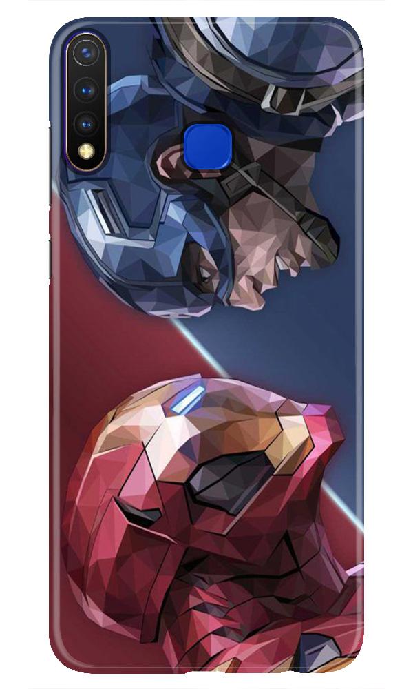 Ironman Captain America Mobile Back Case for Vivo Y19 (Design - 245) Ironman Captain America Case for Vivo Y19 (Design No. 245)