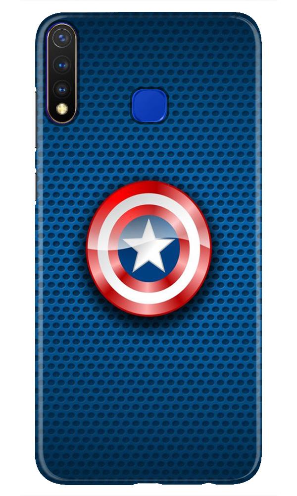 Captain America Shield Mobile Back Case for Vivo Y19 (Design - 253) Captain America Shield Case for Vivo Y19 (Design No. 253)