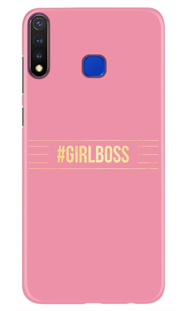Girl Boss Pink Mobile Back Case for Vivo Y19 (Design - 263) Girl Boss Pink Case for Vivo Y19 (Design No. 263)