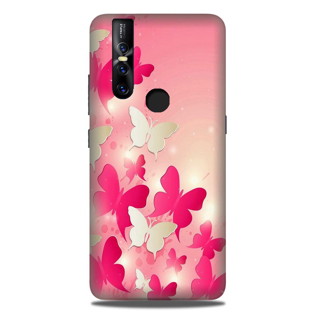 White Pick Butterflies Case for Vivo V15 White Pick Butterflies Case for Vivo V15