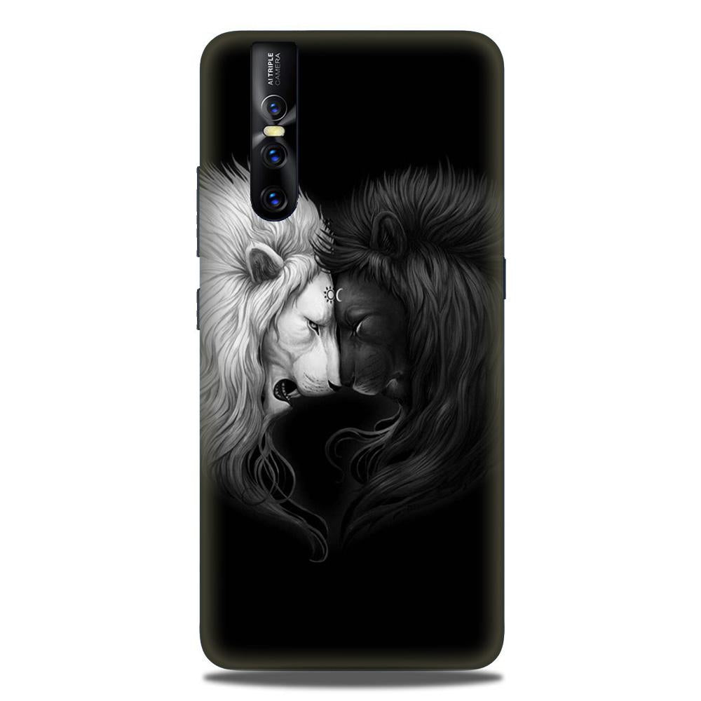 Dark White Lion Case for Vivo V15 Pro (Design - 140)