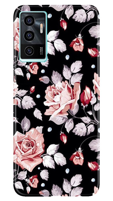 Pink rose Mobile Back Case for Vivo V23E 5G (Design - 12) Pink rose Case for Vivo V23E 5G