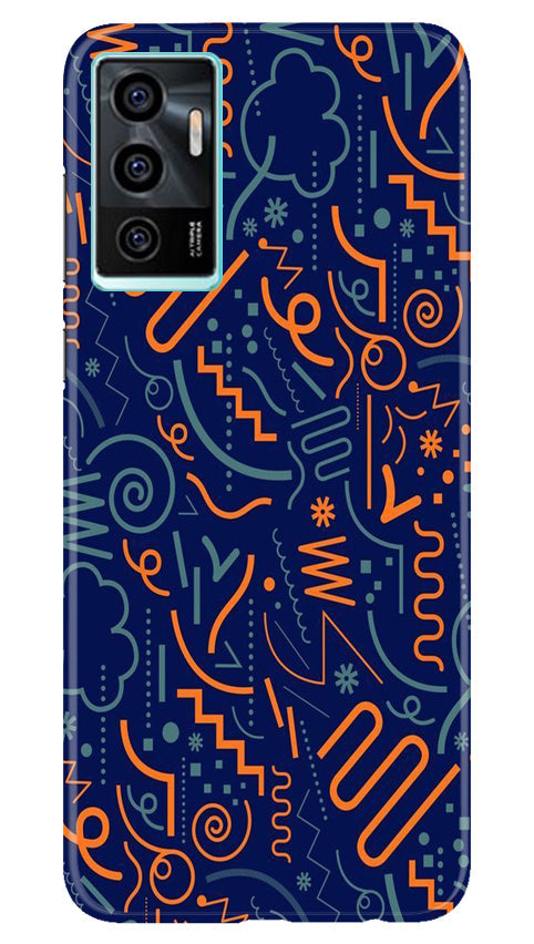 Line Art Baground Mobile Back Case for Vivo V23E 5G (Design - 26) Line Art Baground Case for Vivo V23E 5G