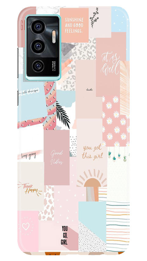 Shinny Blue Background Mobile Back Case for Vivo V23E 5G (Design - 32) Shinny Blue Background Case for Vivo V23E 5G