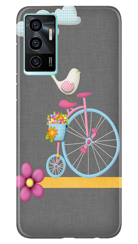Sparron with cycle Mobile Back Case for Vivo V23E 5G (Design - 34) Sparron with cycle Case for Vivo V23E 5G
