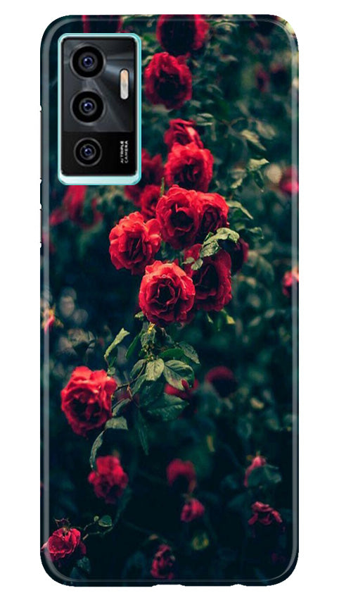 Red Rose Mobile Back Case for Vivo V23E 5G (Design - 66) Red Rose Case for Vivo V23E 5G