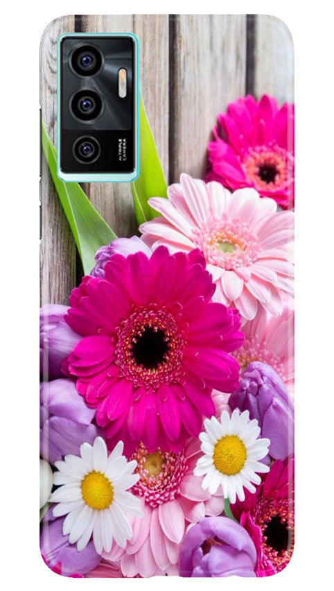 Coloful Daisy2 Mobile Back Case for Vivo V23E 5G (Design - 76) Coloful Daisy2 Case for Vivo V23E 5G