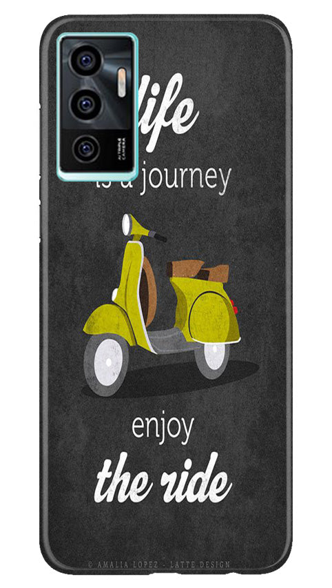 Vintage Scooter Mobile Back Case for Vivo V23E 5G (Design - 229) Vintage Scooter Case for Vivo V23E 5G (Design No. 229)