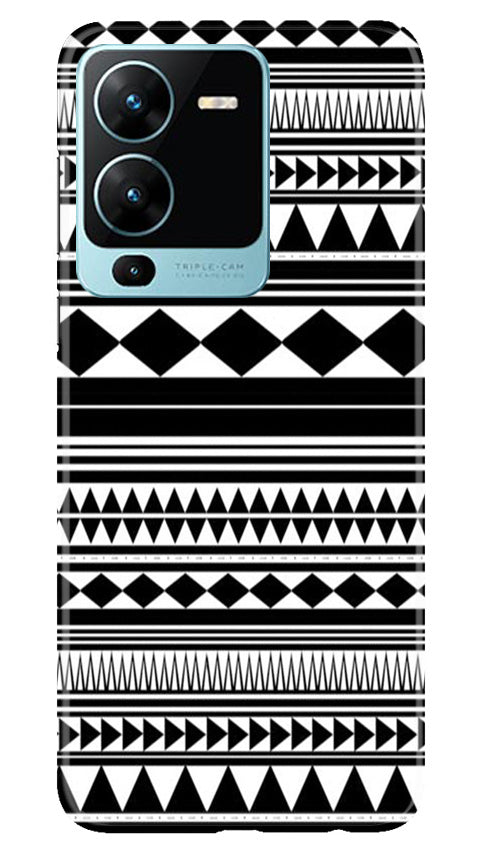 Black white Pattern Mobile Back Case for Vivo V25 Pro 5G (Design - 5) Black white Pattern Case for Vivo V25 Pro 5G