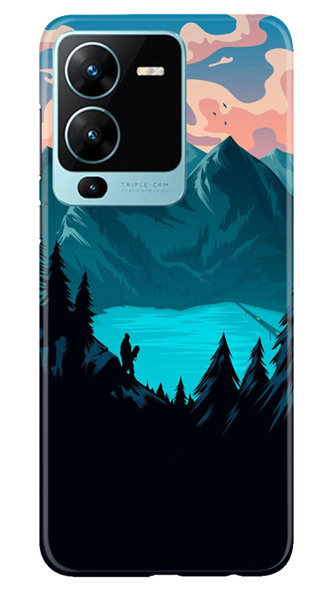 Mountains Mobile Back Case for Vivo V25 Pro 5G (Design - 155) Mountains Case for Vivo V25 Pro 5G (Design - 155)