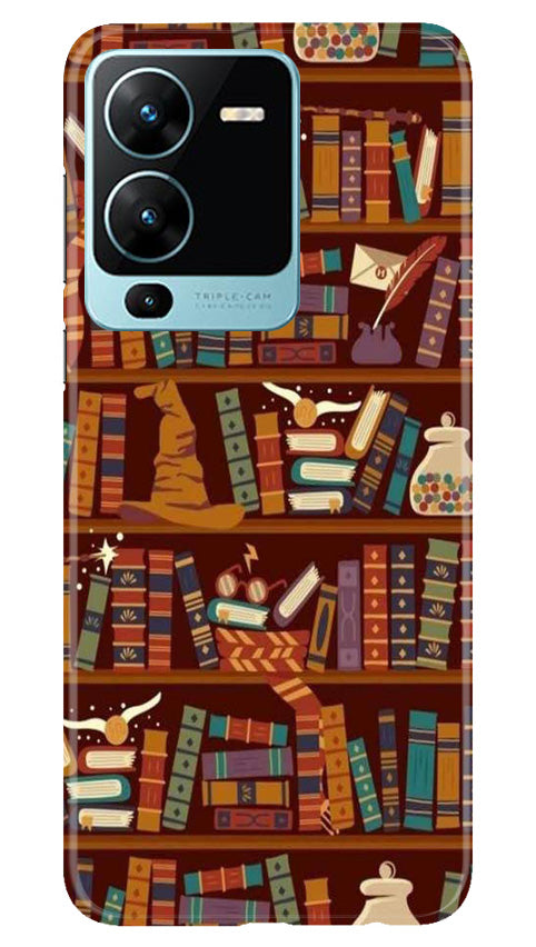 Book Shelf Mobile Back Case for Vivo V25 Pro 5G (Design - 348) Book Shelf Mobile Back Case for Vivo V25 Pro 5G (Design - 348)