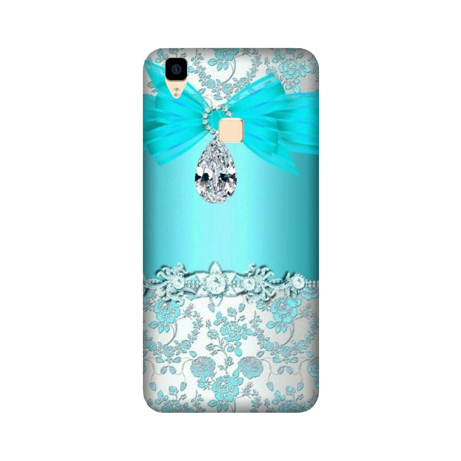 Shinny Blue Background Case for Vivo V3 Shinny Blue Background Case for Vivo V3