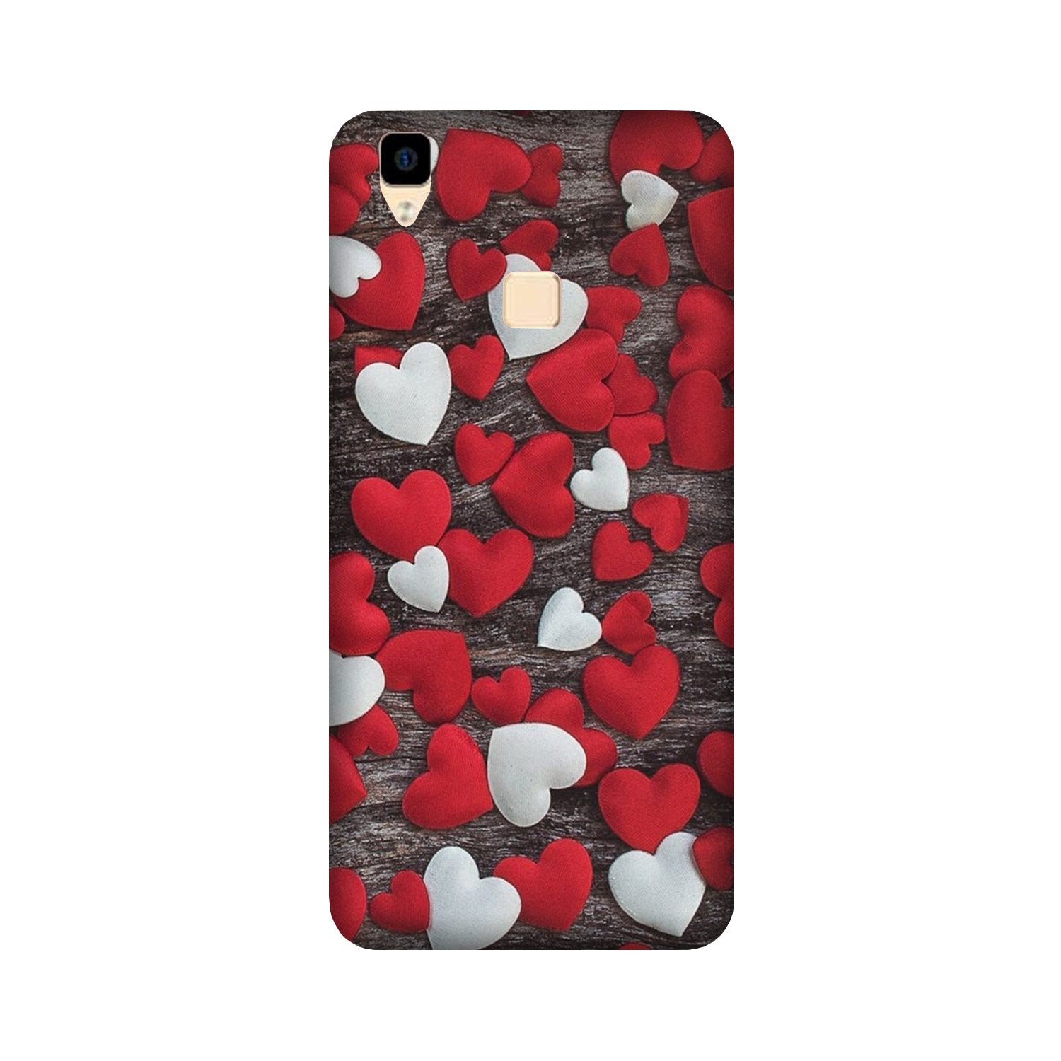 Red White Hearts Case for Vivo V3 (Design - 105) Red White Hearts Case for Vivo V3 (Design - 105)