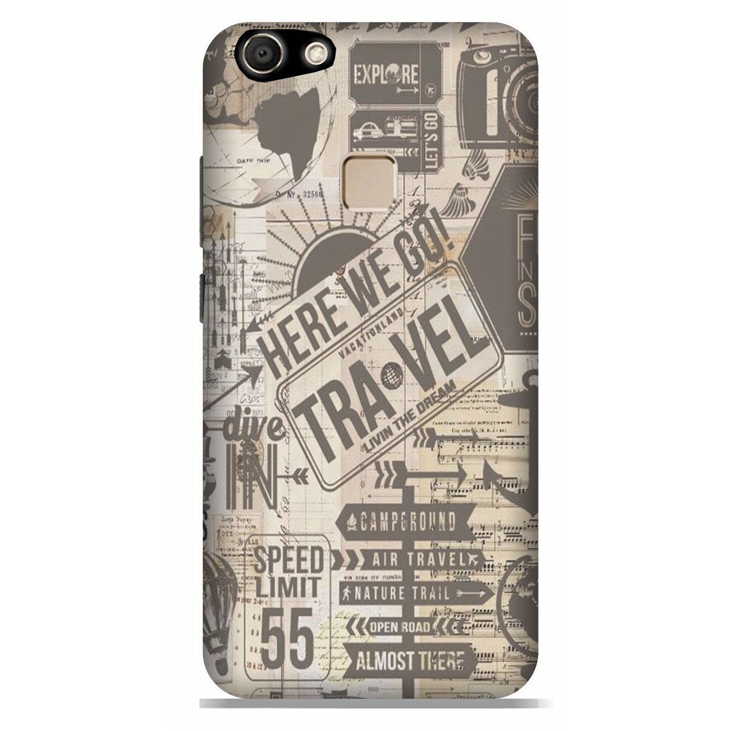 Travel Case for Vivo V7 (Design - 104) Travel Case for Vivo V7 (Design - 104)