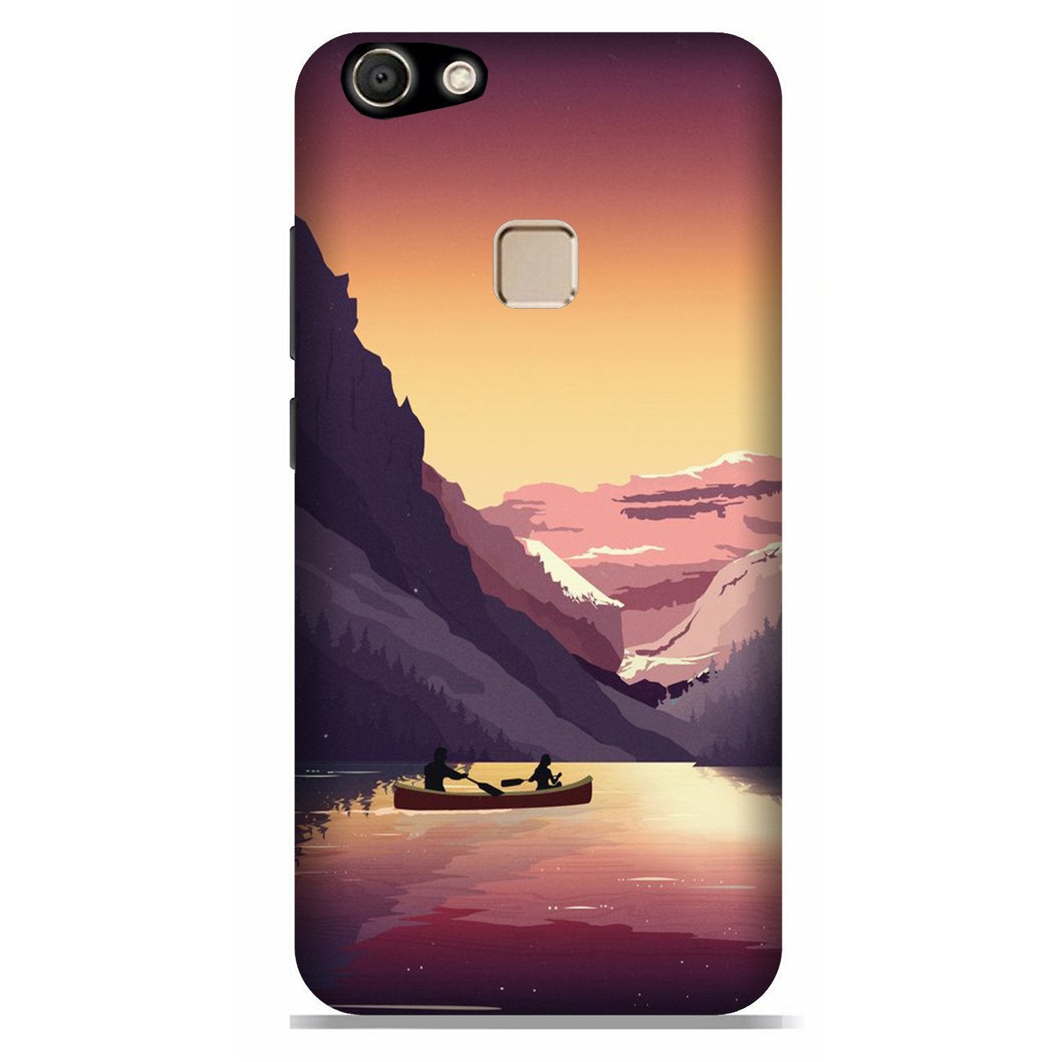 Mountains Boat Case for Vivo V7 Plus (Design - 181) Mountains Boat Case for Vivo V7 Plus (Design - 181)