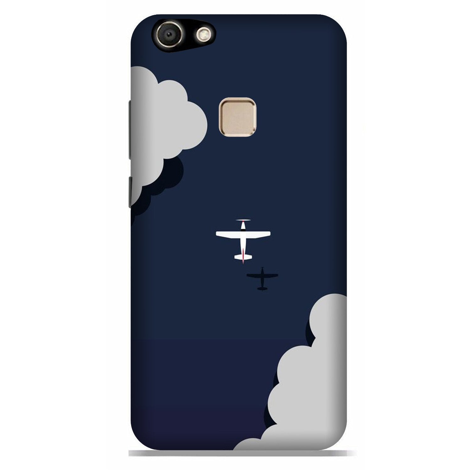 Clouds Plane Case for Vivo V7 Plus (Design - 196) Clouds Plane Case for Vivo V7 Plus (Design - 196)