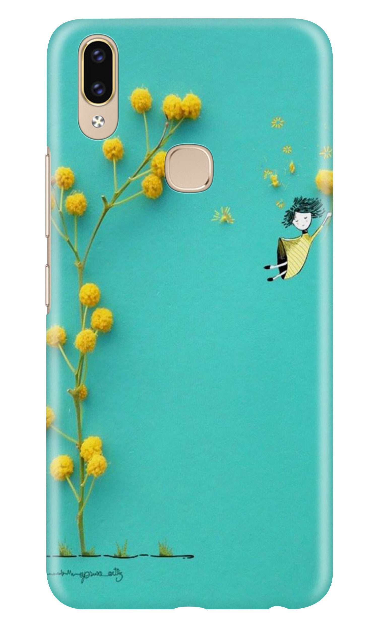Flowers Girl Case for Vivo Y95/Y93 (Design No. 216) Flowers Girl Case for Vivo Y95/Y93 (Design No. 216)