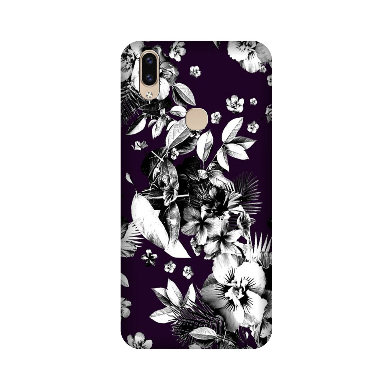 white flowers Mobile Back Case for Vivo V9 pro (Design - 7) white flowers Case for Vivo V9 pro