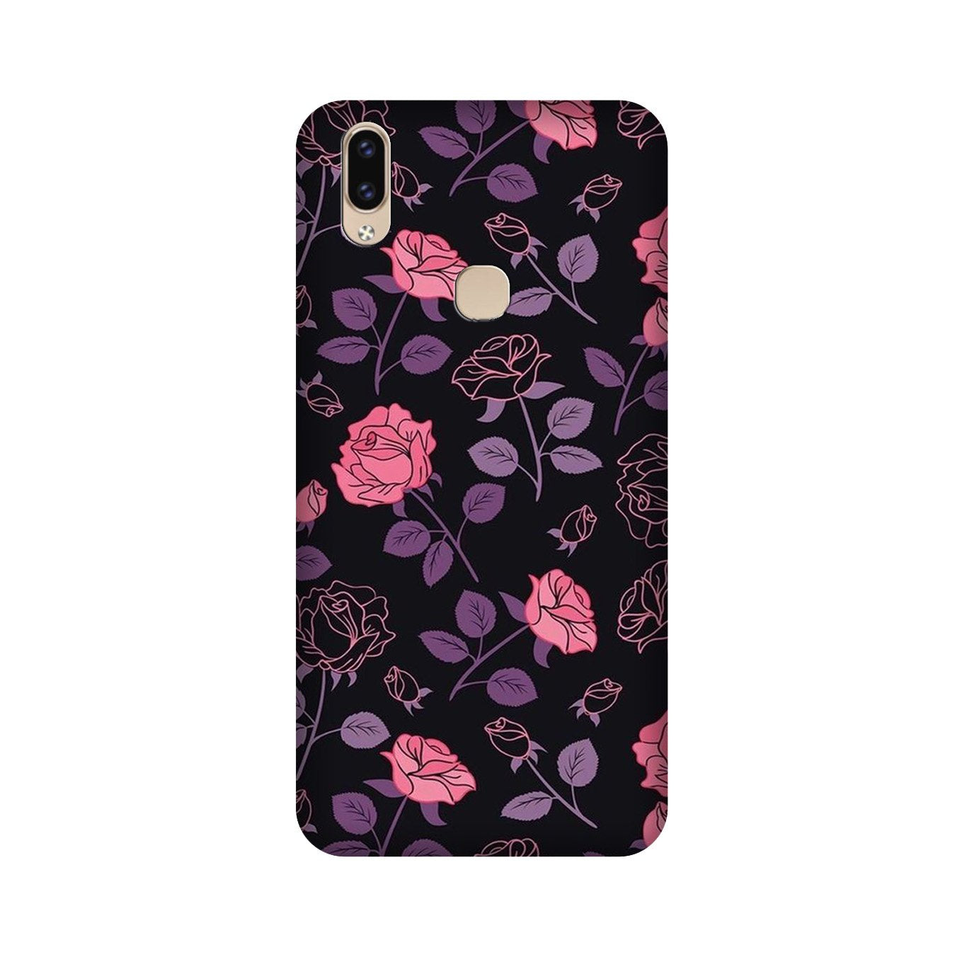 Rose Black Background Mobile Back Case for Vivo V9 pro (Design - 27) Rose Black Background Case for Vivo V9 pro